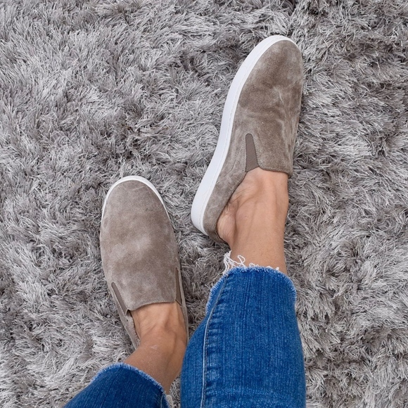 shearling slip on shoes